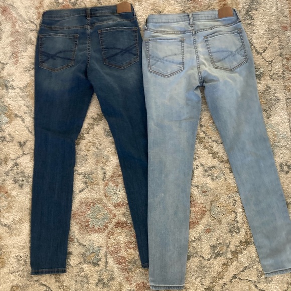 Aeropostale Women's high waisted jeggings in Dark Blue and Light Blue - Picture 4 of 4